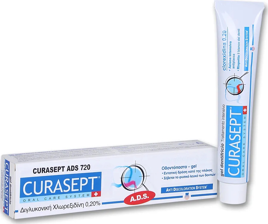 CURASEPT Паста за зъби - гел с 0, 20% хлорхексидин, Curasept ADS 720 Touthpaste - Gel 0.20% 75ml