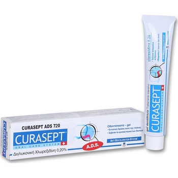 CURASEPT Паста за зъби - гел с 0, 20% хлорхексидин, Curasept ADS 720 Touthpaste - Gel 0.20% 75ml