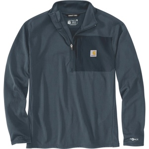 Carhartt WIP Мъжки поларен пуловер Carhartt Mock Neck Half-Zip T-Shirt Longsleeve - Deep Smoke Blue (216-6970-0313)