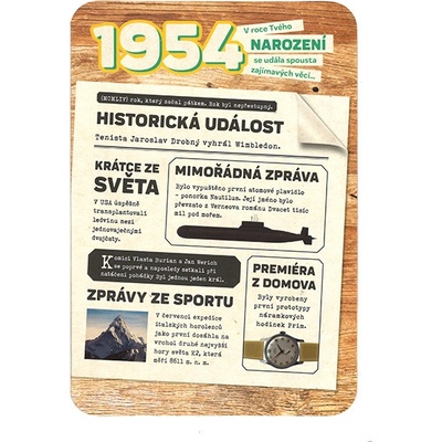 Blahopřaní 1954 - česky, variant B