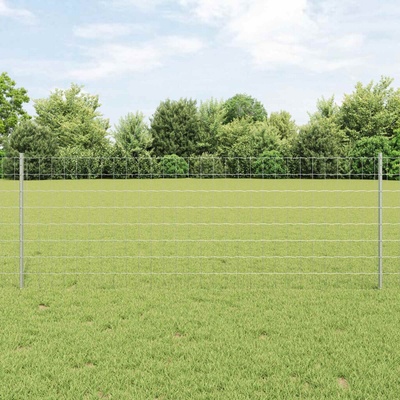 OMAXI Euro plot s pilotem 25 x 0,8 m Pozinkovaná ocel Stříbrná 924452