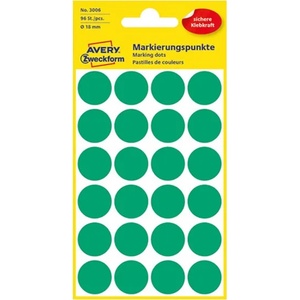 AVERY Етикет avery 3006 маркер 18 мм зелен 96 броя/опаковка (3006)