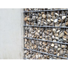 TopGabion Gabionový plot - v. 1 m, d. 2,5 m, š. 20-40 cm, oko 5x20 cm, sloupek 2x1,4 m + komponenty