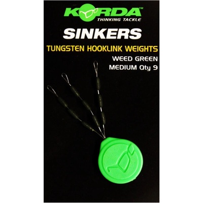 Korda Tungstenové Stopery Sinker Hooklink Weight Gravel Brown Medium 9ks