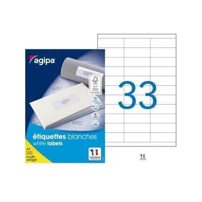 Etikety univerzálne 70x25mm Agipa A4 100 hárkov