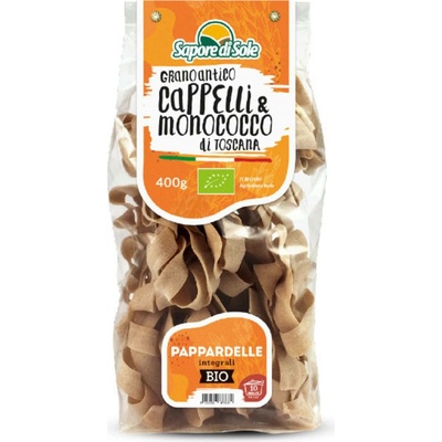 Sapore di Sole Bio Pappardelle Cappelli & Monococco nudle z celozrnné tvrdé pšenice 400 g