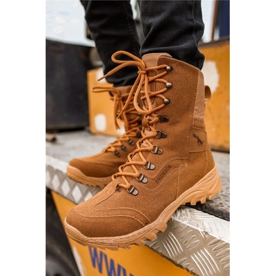 Chekich Мъжки боти от велур CH051 - Таба #359550 (359550_Кафяво)