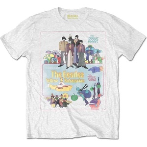 The Beatles Yellow Submarine Vintage Movie Poster White XL Риза (YSTS17MW04)