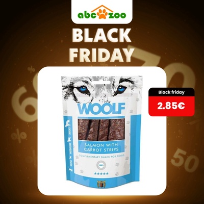 Woolf Salmon & Carrot Strips 100 g