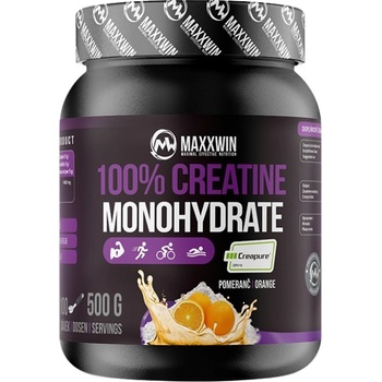 MAXXWIN Creapure® Creatine Monohydrate Powder [500 грама] Портокал