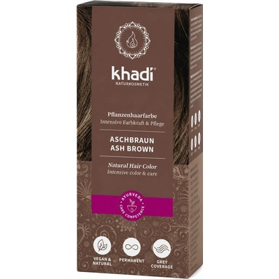 Khadi rastlinná farba na vlasy Popolavohnědá 100 g