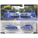 Mattel Hot Wheels: 2004 Volkswagen Gold R32 и Volkswagen Golf MK7 луксозен малък автомобил - 2 броя