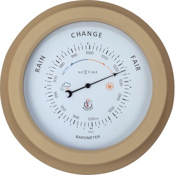 NeXtime Барометър Orchid за градина бяло-кафяв (4303BR)
