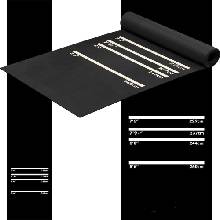 Gumený koberec pre šípkárov Designa Heavy Duty 290×60cm, čierny