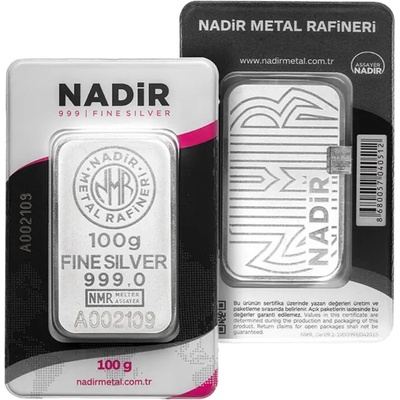 Nadir stříbrný slitek 100 g – Zbozi.Blesk.cz