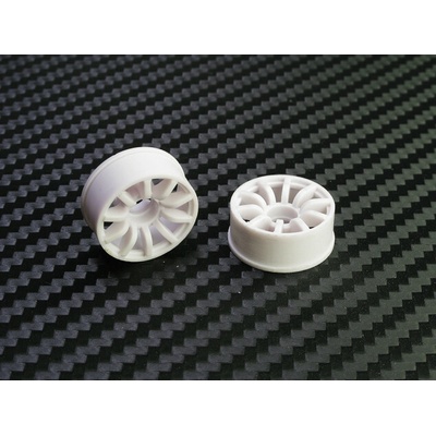 PN Racing Mini-Z 2WD Machine Cut 10 Spoke Front Wheel F0 White