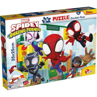Lisciani Oboustranné Spidey a jeho úžasní přátelé s omalovánkou 24 dílků