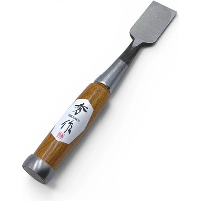 Japonské truhlářské dláto SHUSAKU OIRE NOMI, rukojeť z červeného dubu, 30 mm