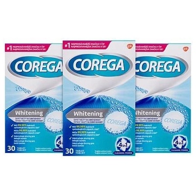 Corega Tabs Whitening Trio sada 3 x 30 tablet