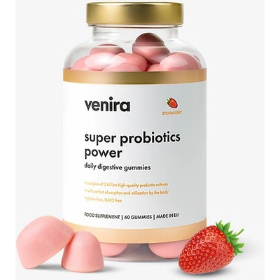 Venira super probiotics power daily digestive gummies jahoda 60 bonbónov