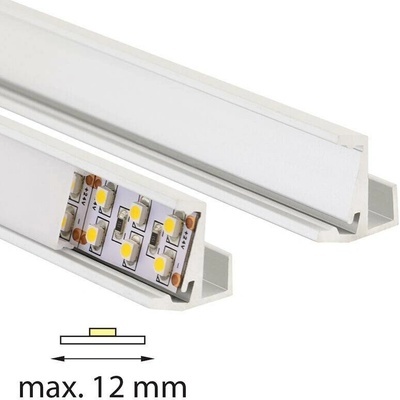 ML-761.082.02.2 Speciální hliníkový profil SD, na sklo 8 mm, včetně čirého difuzoru, 2 m