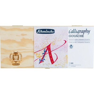 Schmincke Calligraphy Gouache drevená sada gvašových farieb 12 x 20 ml