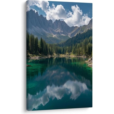Obraz klidná krajina s horami - 80x120