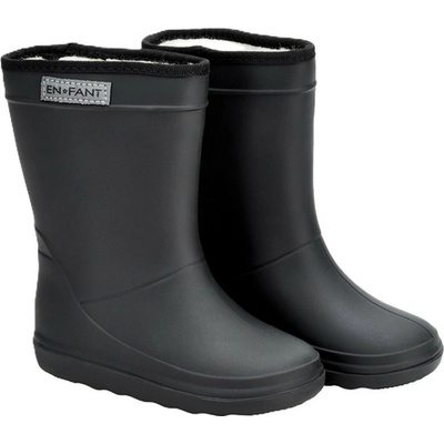 EnFant dětské termo holínky Solid Black