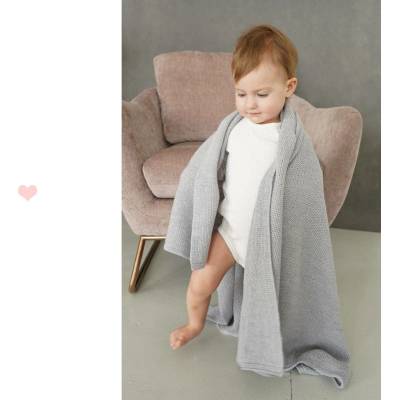 Lullalove Lehká dečka z vlny Merino Premium Šedá
