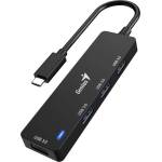 Genius UH-400 4-портов черен USB хъб 31240002400 (31240002400)