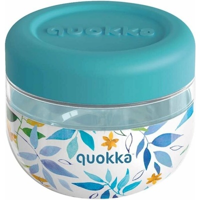 Quokka Bubble Plastová nádoba na jedlo Watercolor Leaves 500 ml