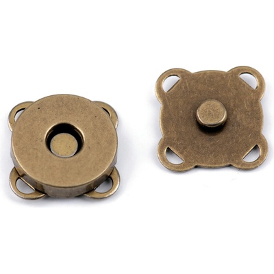 Pro Háčkování Magnetické zapínání 15 mm, staromosaz