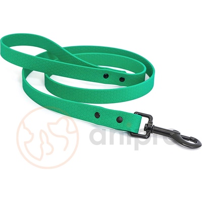Anipro Hexagon - Повод лента хексагон за кучета, 20мм/120см пастелно зелен с черна карабинка