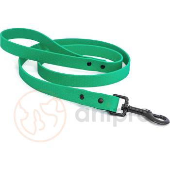 Anipro Hexagon - Повод лента хексагон за кучета, 20мм/120см пастелно зелен с черна карабинка