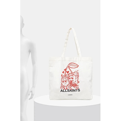 AllSaints Памучна чанта AllSaints BREAKUP в бяло M086XC (M086XC)