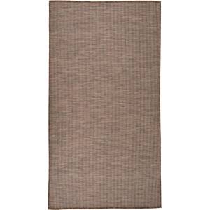 vidaXL Градински плоскотъкан килим, 80x150 см, кафяв (340785)