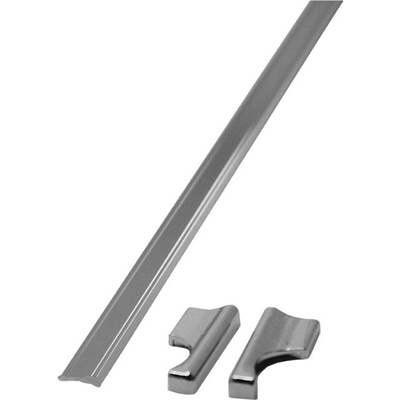 Mereo Spodní ALU prahová lišta pro lítací dveře 80 cm, vč. 2 ks koncovek CKND251L4