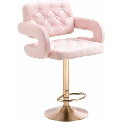 LuxuryForm Design Adria Velur na zlatom tanieri ružová
