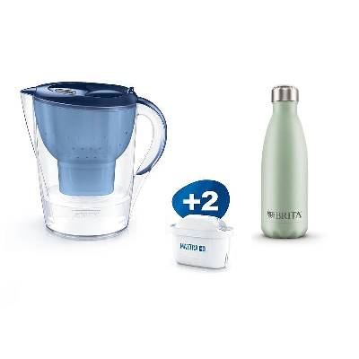 Кана за вода Brita MARELLA XL MEMO+2 Ф-РА MAXTRA PLUS+ТЕРМО БУТИЛКА , 3, 5L (MARELLA XL MEMO+2 Ф-РА MAXTRA PLUS+ТЕРМО БУТИЛКА)