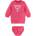 Guess Памучна рокля в розово с голямо лого Guess