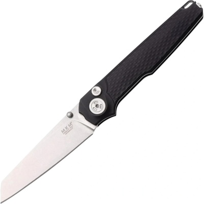 MKM MIURA – CPM Magnacut SW bld - SOLID Black Alu hdl, BUTTON LOCK - REV. S/S CLIP MK MI-ABK