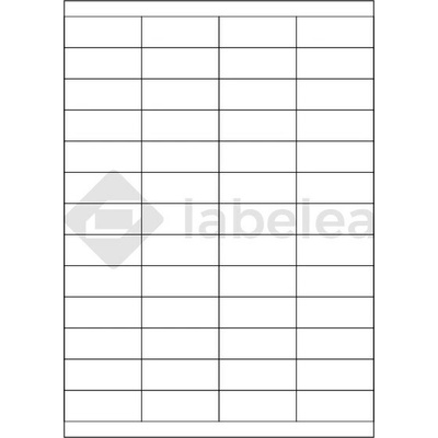 Labelea Samolepiace etikety 52,5x21,2 mm (52 etiket) biele papierové, na hárku A4, pre laserovú a atramentovú tlač, Farba etikiet Biela, Počet hárkov v balení 1000 EPM052021W052J