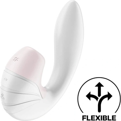 Satisfyer Supernova - мощен 2в1 вибратор с въздушни вълни (бял)