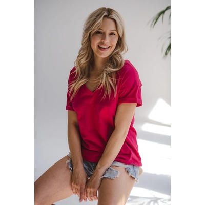 Tričko na dojčenie M-Shirt V-neck Fuchsia