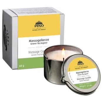 PINO Масажна свещ Зелен чай - Джинджифил, 60 г