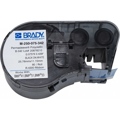 Brady M-250-075-342 / 131610, Labelmaker PermaSleeve Wiremarker Sleeves, 19.05 mm x 11.15 mm