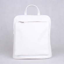 Vera Pelle Malý/střední bílý kožený batoh/crossbody kabelka no. 210