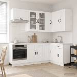 vidaXL Кухненски единица PORTO 8 бр. Бял гланц Инженерна дървесина (3438491)