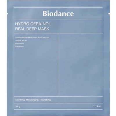 Biodance - Hydro Cera-nol Real Deep Mask - Hydratační kolagenová maska na obličej - 1ks/34g – Zbozi.Blesk.cz