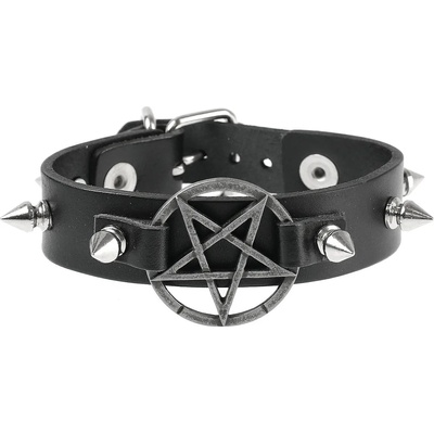 Leather & steel fashion Гривна Pentagram - LSF1 87